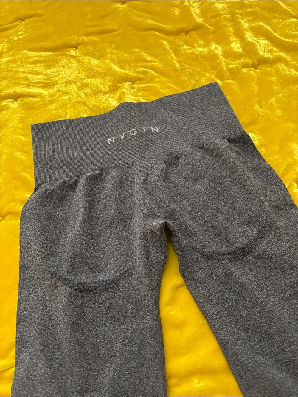 NVGTN dark grey leggings seamless athletic athleisure casual gym yoga exercise S